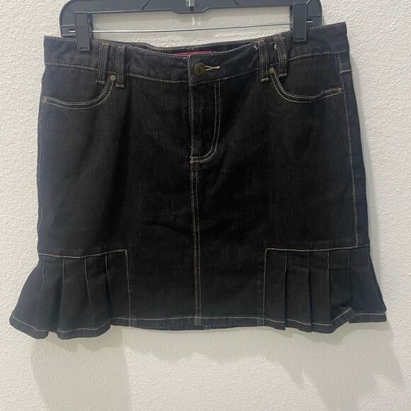 Thalia Sodi Y2K Denim Mini Skirt Size 11/12 - Picture 1 of 5